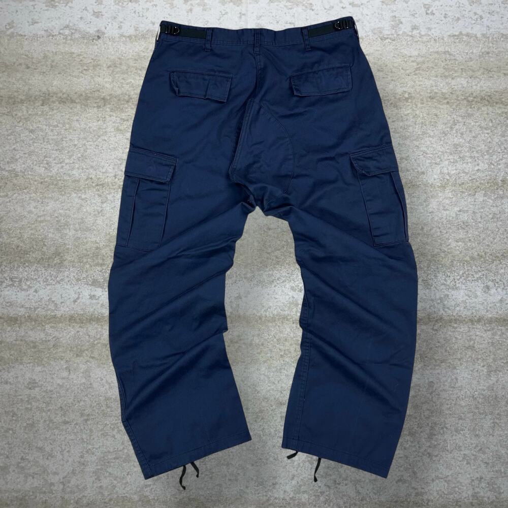 Vintage 90s Military Tactical Pants 36x30 Baggy Navy Blue Double Knees Large